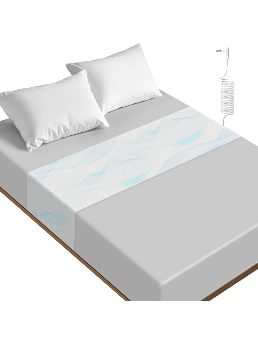 GROUNDING SHEET Silver Fiber Organic Cotton Bed Mat White Universal Fit NWT